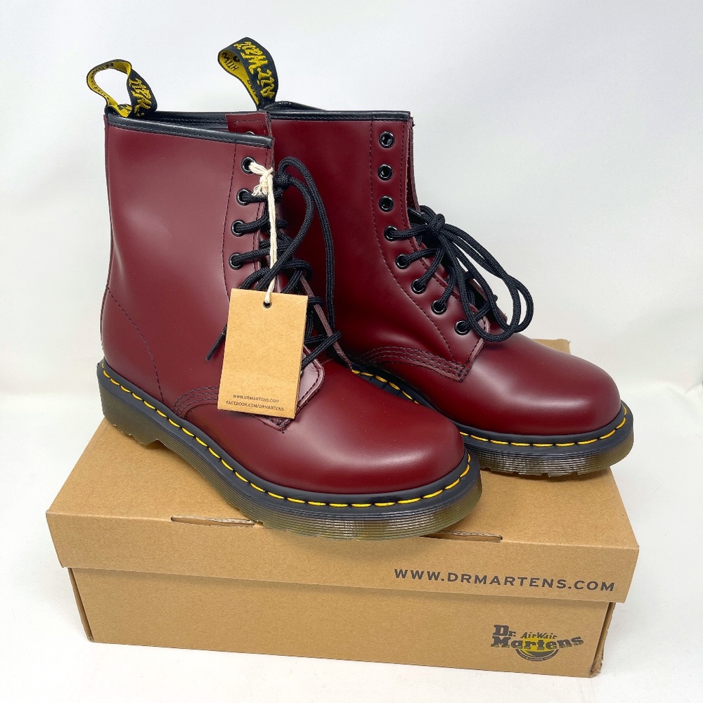 NIB DR. MARTENS 1460W CHERRY RED BOOTS